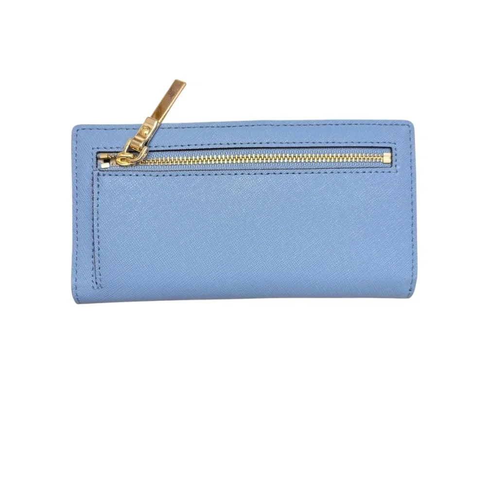 Kate spade blue slim bifold wallet new no tags